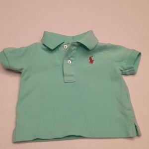 Ralph Lauren Mint Green Polo Shirt 3 months
